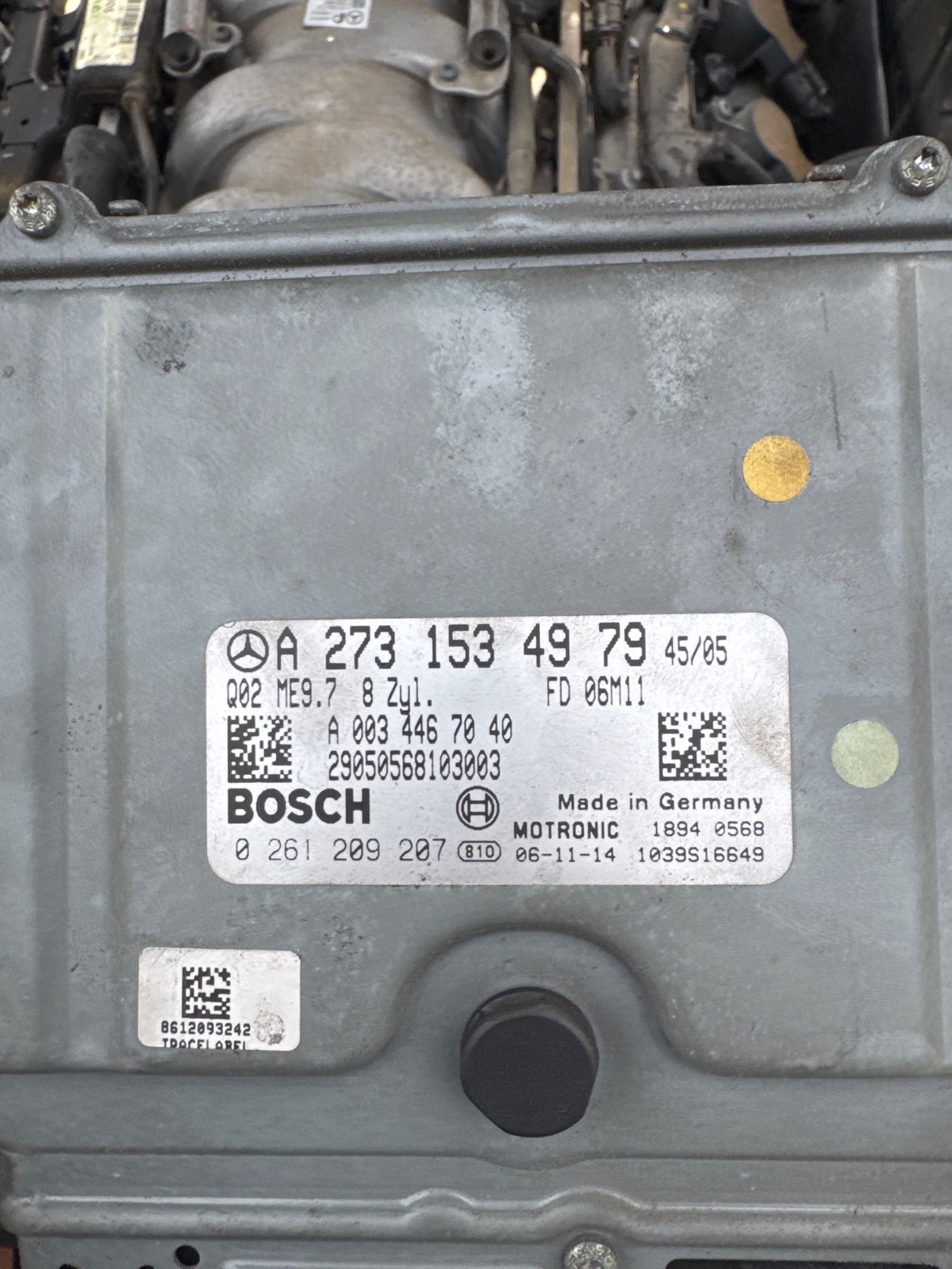Emplacement calculateur Mercedes Classe S 450 4-matic 2007 S450  4-matic 350HP — photo 3